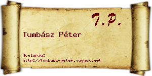 Tumbász Péter névjegykártya
