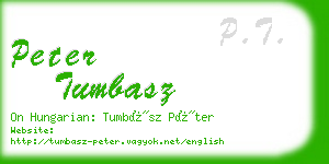 peter tumbasz business card